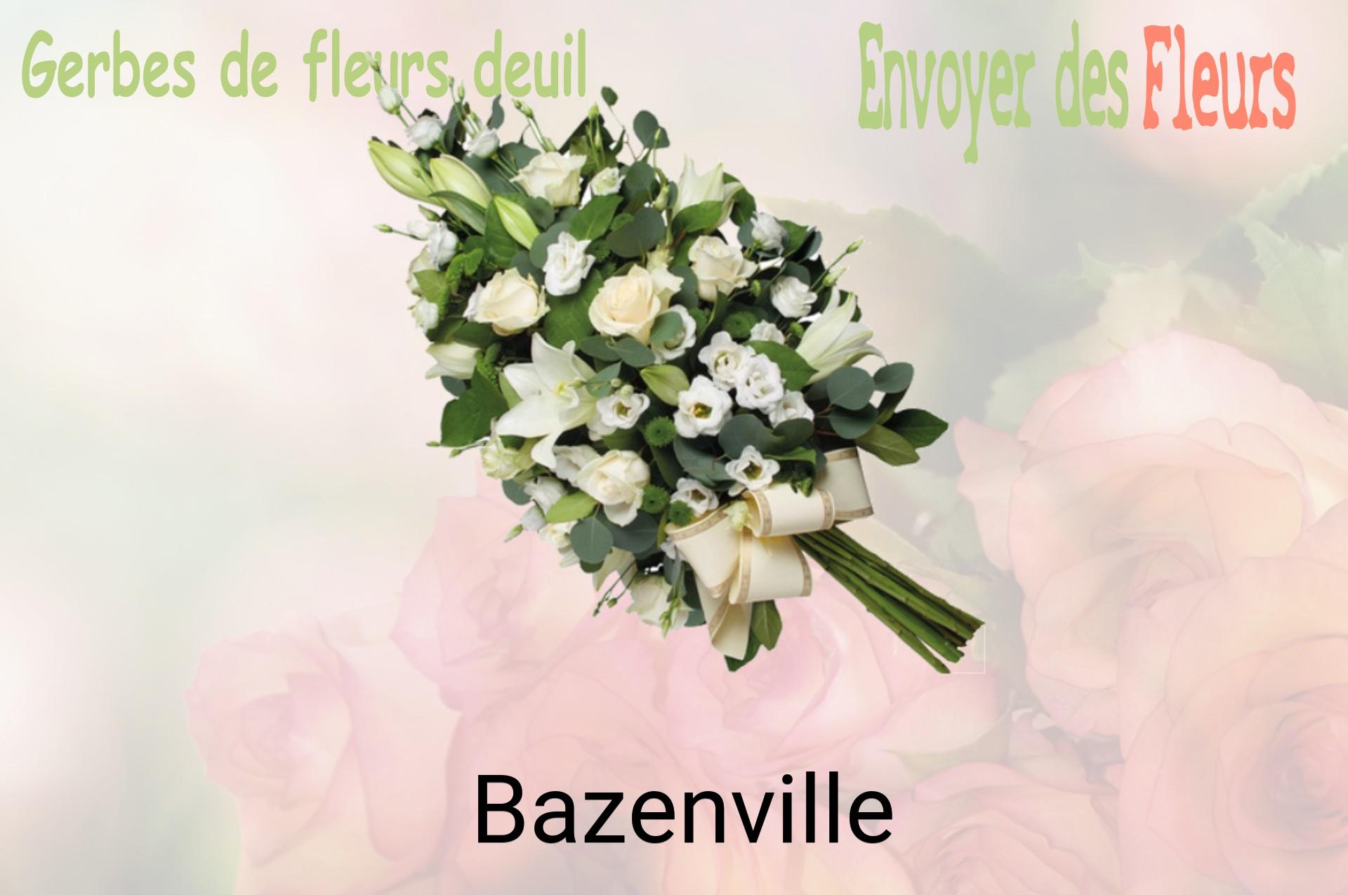 Gerbe de fleurs de deuil livrée à Bazenville